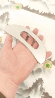 GUASHA - Velká Kovová Leštěná Pomůcka