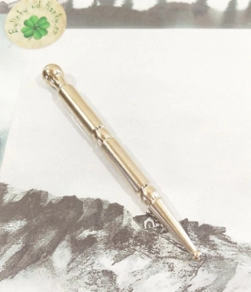 Diagnostická tyčinka / Akupunkturní Pátradlo - 12cm, kov, zlatá