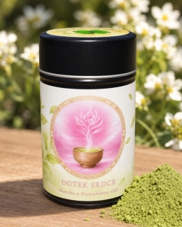 BYLINKYODHANKY - Dotek Srdce - Matcha s Damašskou růží 80g