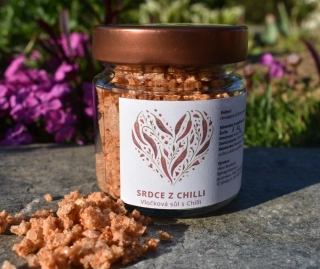 BYLINKYODHANKY - SRDCE Z CHILLI - Vločková Sůl s Chilli 100g