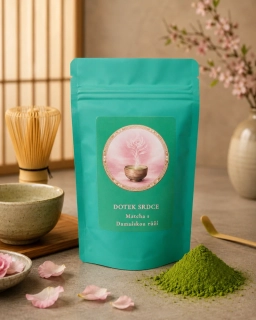 BYLINKYODHANKY - Dotek Srdce - Matcha s Damašskou růží 50g