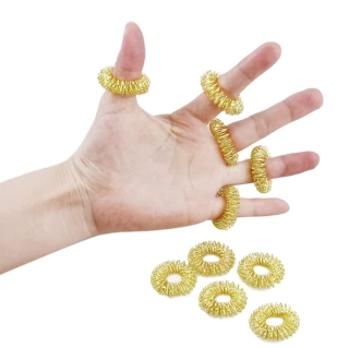 Masážní prstýnek zlatý 2,5cm