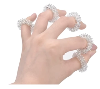 Masážní prstýnek Stříbrný - 2,5cm